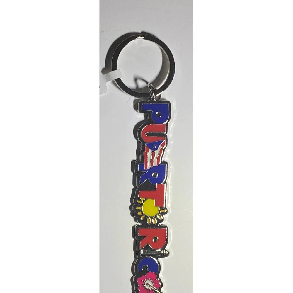 Puerto Rico Flag Keychain Amapola Multicolor Puerto Rico Items Accessory‎